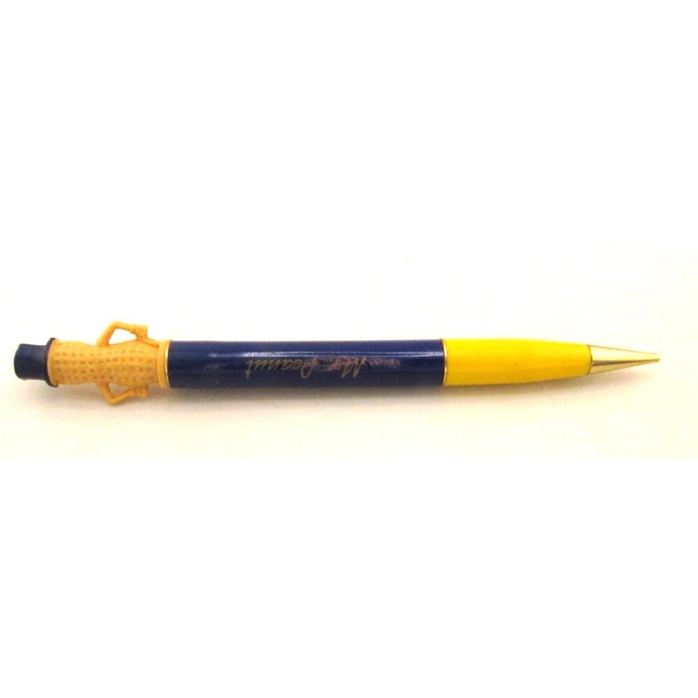Vintage Mr. Peanut Planters Peanuts Mechanical Pencil w /Lead Blue & Yellow - Picture 3 of 8